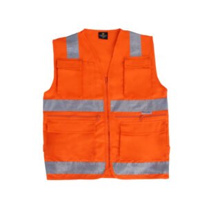 Chaleco de drill con cintas reflectivas
